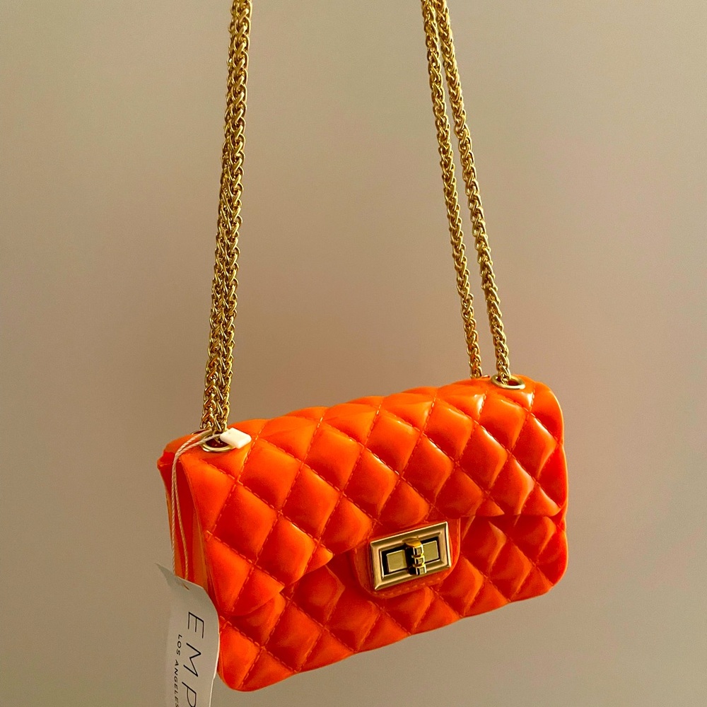 NWT Emperia plastic orange cute clutch/small purse